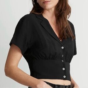 Madewell Banded Black Top